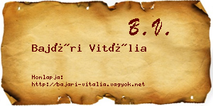 Bajári Vitália névjegykártya